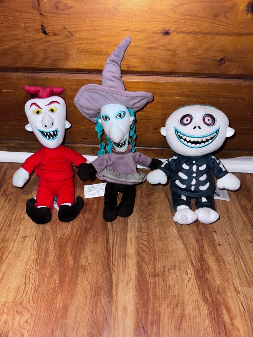 Disney Parks Lock Shock And Barrel Plush Set Nightmare Before Christmas 7” inch